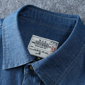 Camisa Jeans Masculina Plus Size