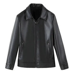 Jaqueta de Couro Gola Polo Masculina Sampaio®