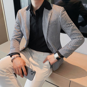 Blazer Masculino Slim Fit Xadrez Sampaio® S1036