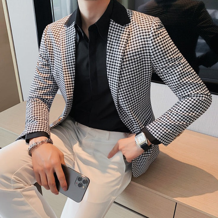 Blazer Masculino Slim Fit Xadrez Sampaio® S1036