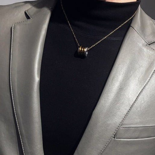 Blazer Masculino de Couro Sampaio®