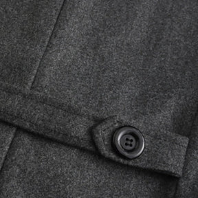 Sobretudo Longo Transpassado de Lã Masculino Sampaio®