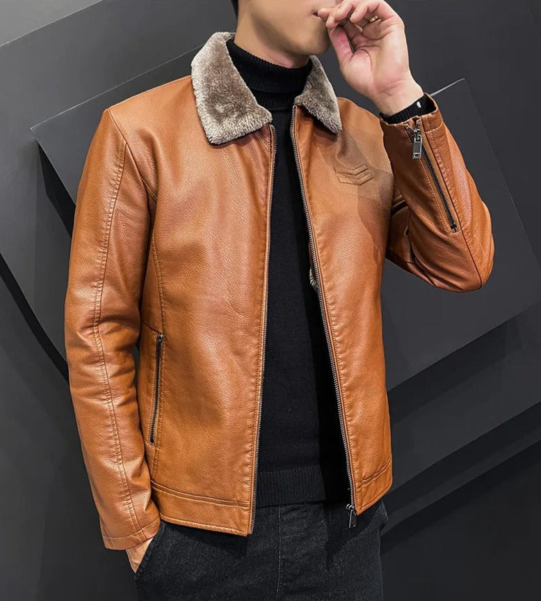 Jaqueta Masculina de Couro Sampaio® S1119