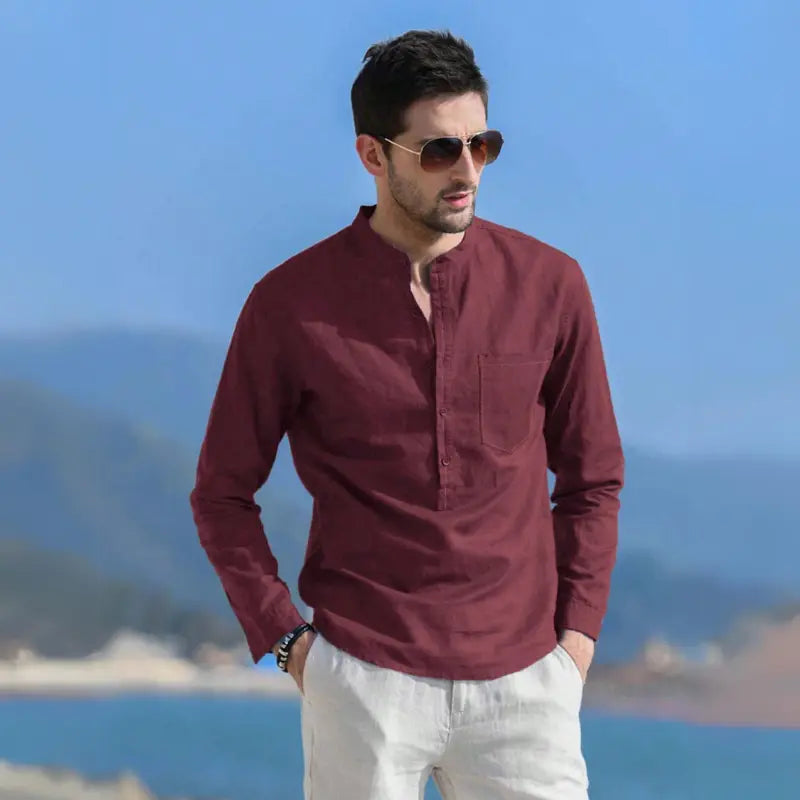 Camisa Masculina de Linho Sampaio® S1053