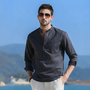 Camisa Masculina de Linho Sampaio® S1053