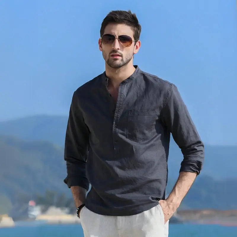Camisa Masculina de Linho Sampaio® S1053