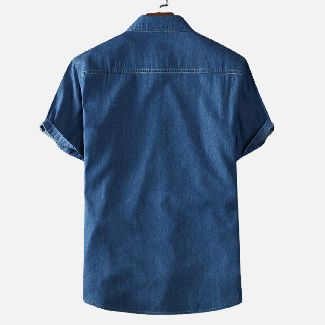 Camisa Jeans Masculina Plus Size