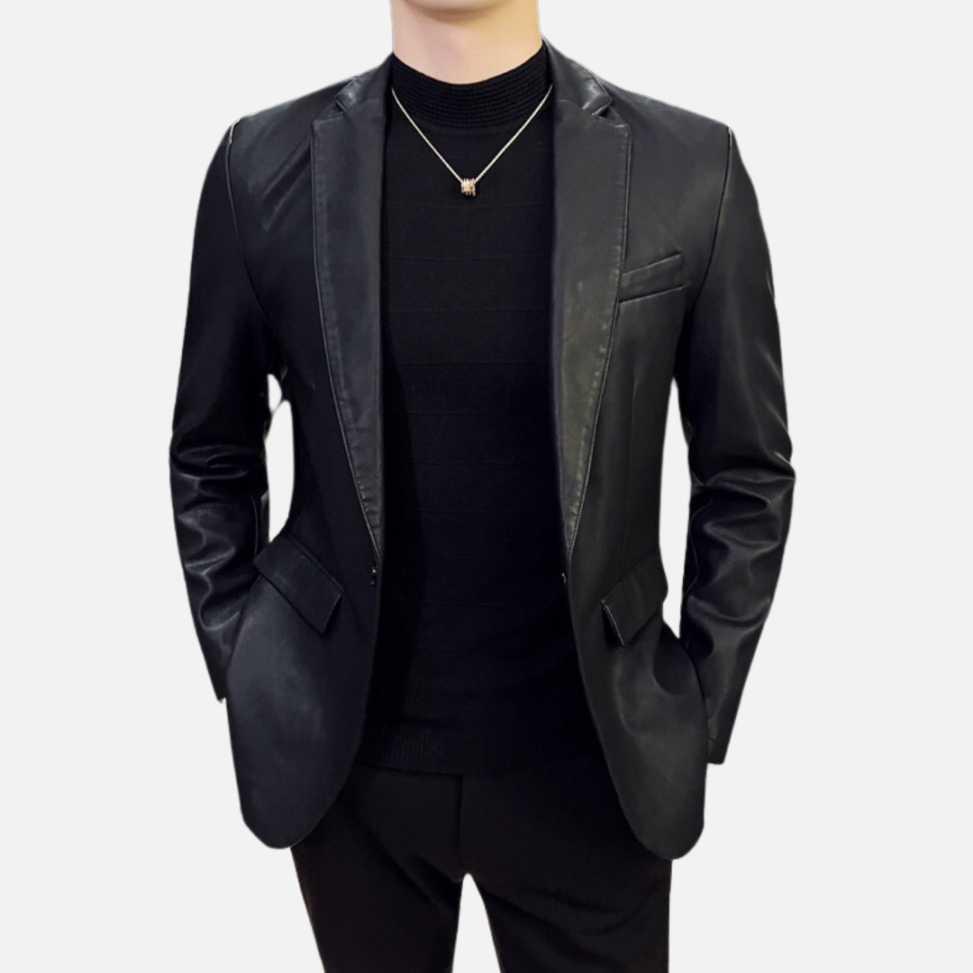 Blazer Masculino de Couro Sampaio® S1063