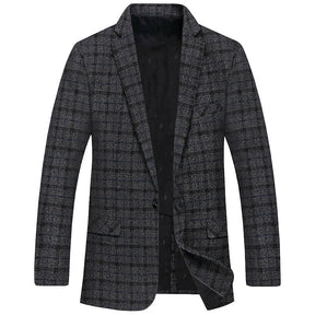 Blazer Masculino Plus Size Xadrez Grife