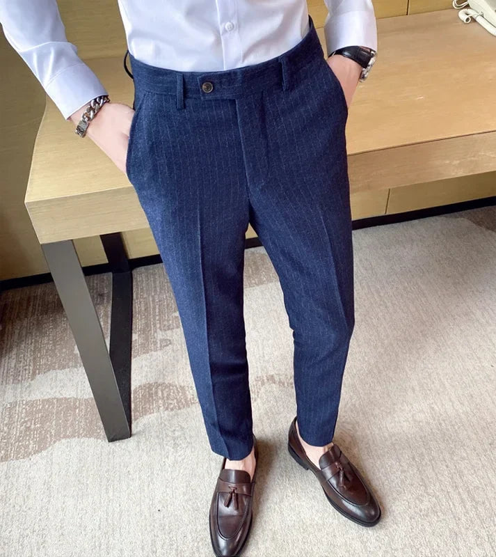 Calça Social Listrada Masculina Sampaio®