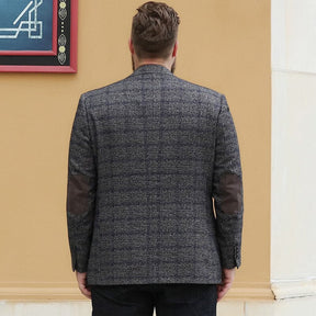 Blazer Masculino Plus Size Xadrez Grife