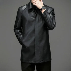 Jaqueta Longa de Couro Masculina Sampaio® S1266