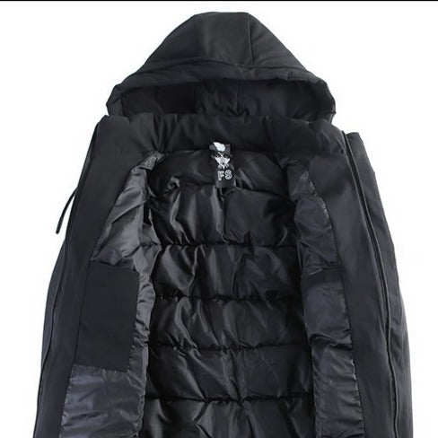 Jaqueta Masculina Longa com Capuz