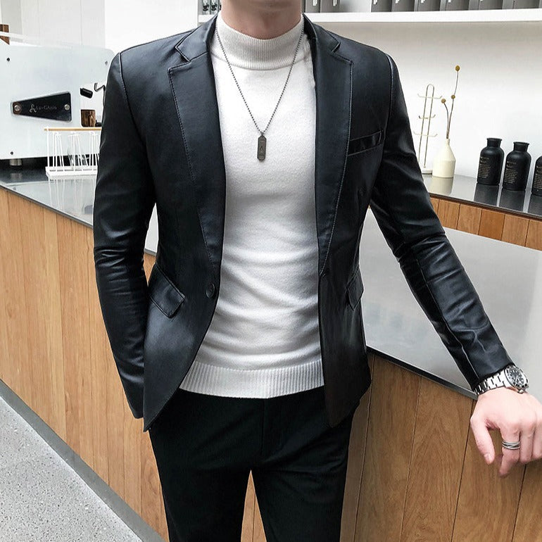 Blazer Masculino de Couro Sampaio®