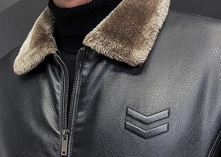 Jaqueta Masculina de Couro Sampaio® S1119