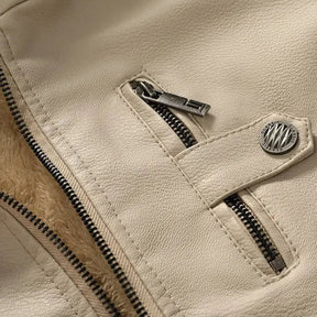 Jaqueta de Couro com Capuz Sampaio®